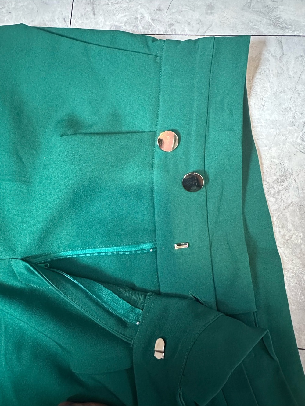 Michele Emerald Green Tailored Trousers - Picture 7 of 10